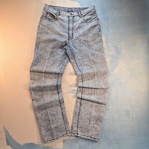 VTG Braxton Mens 34x34" Pinstripe Jeans European Collection Acid Wash Taiwan Y2K